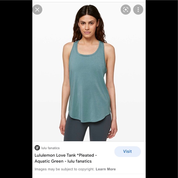 Lululemon Love Tank Pleated - aquatic green - 12 - Picture 1 of 4